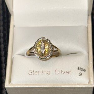 🆕Moricci Sterling Silver/ Gold Religious Ring